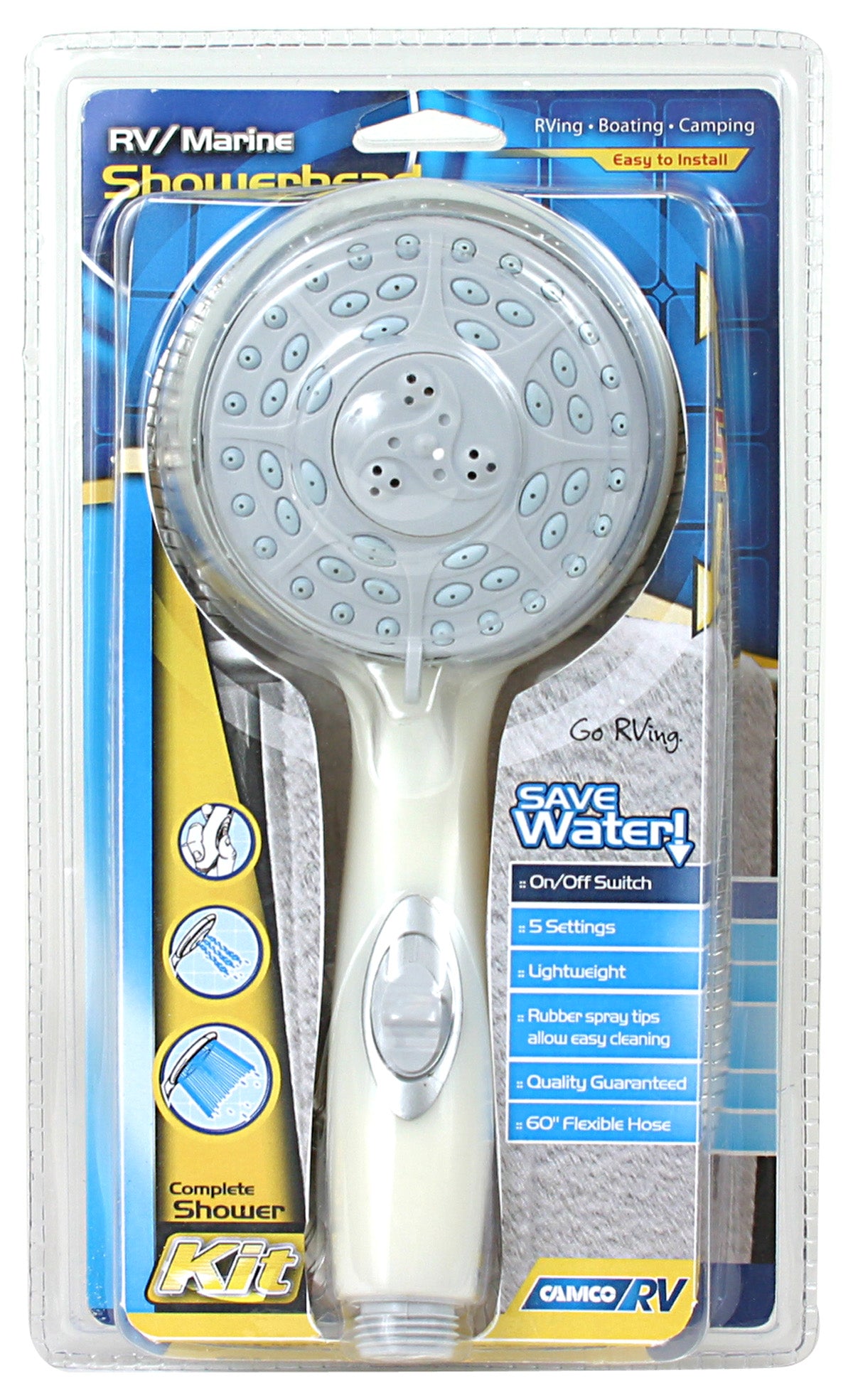 Camco 43715 SHOWER HEAD KIT OFF-WHITE
