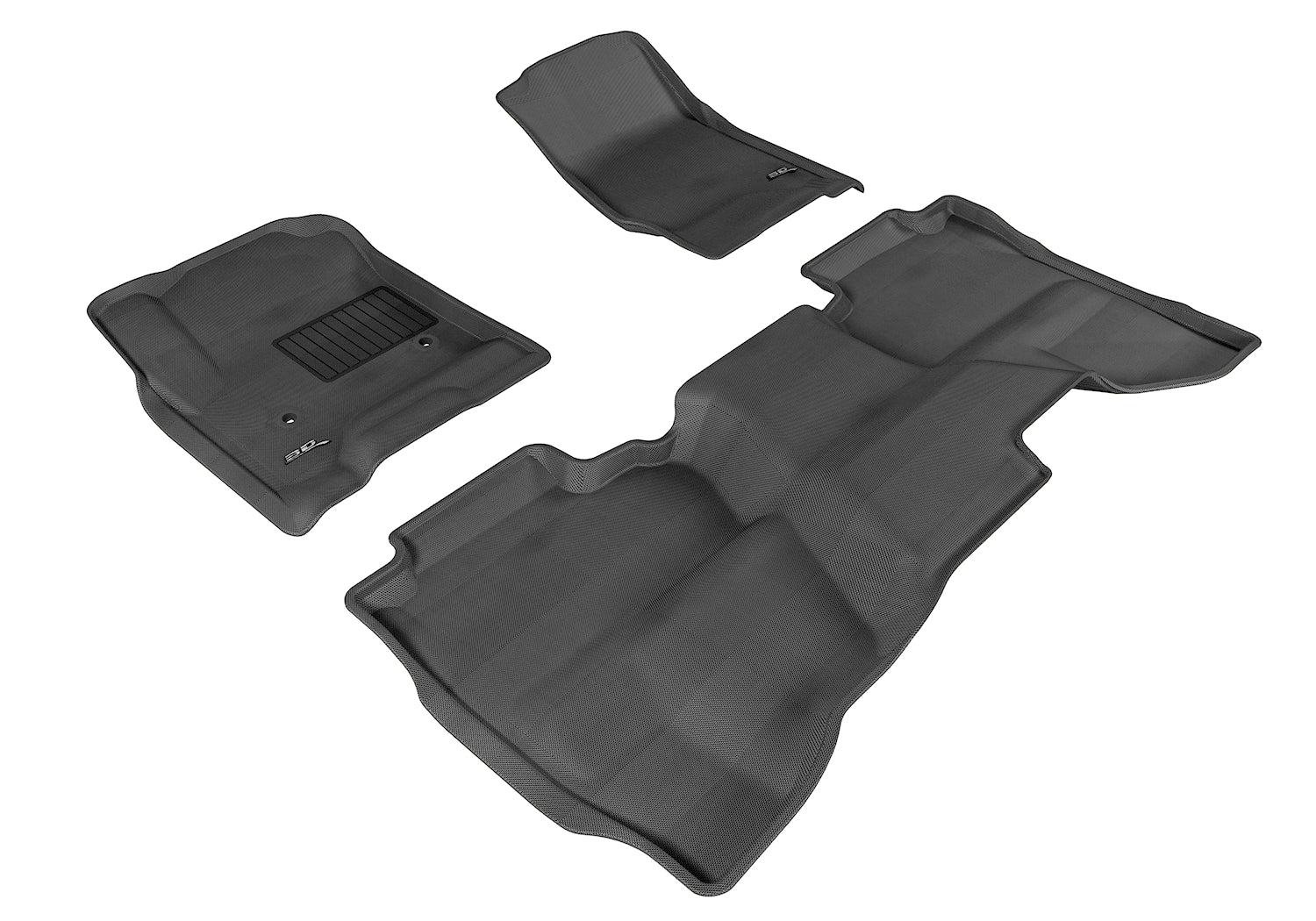3D KAGU FLOOR MAT 2 ROW SET BLACK