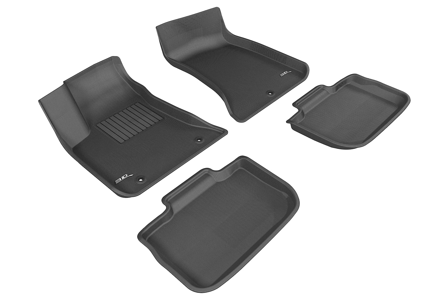 3D KAGU FLOOR MAT 2 ROW SET BLACK