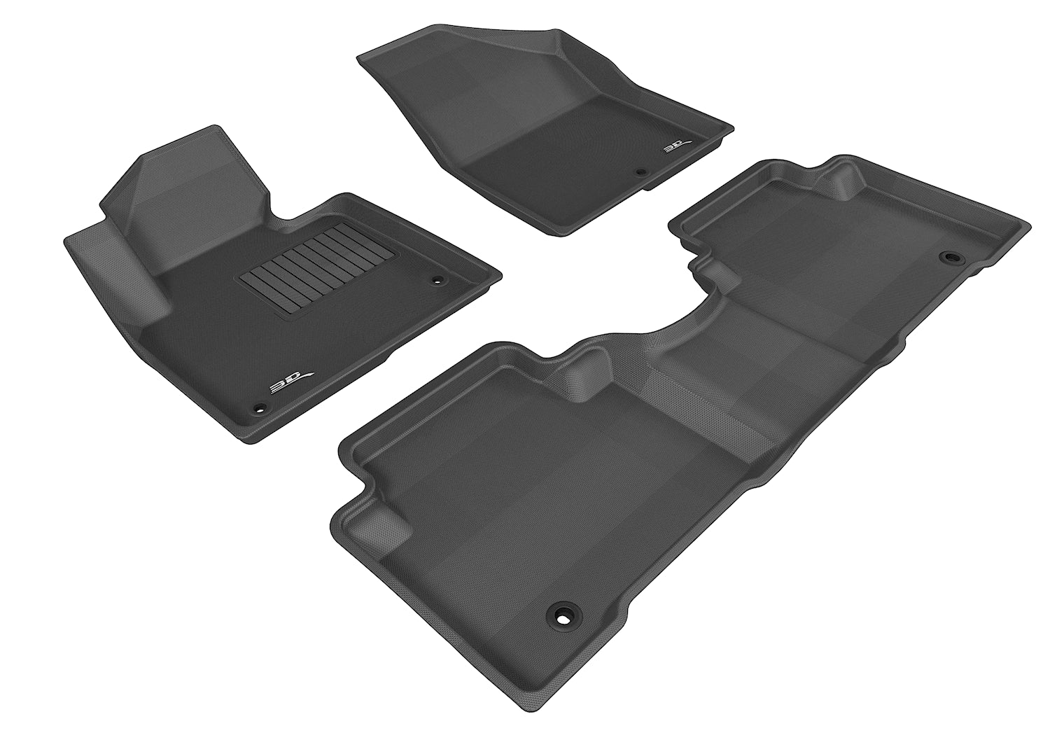 3D KAGU FLOOR MAT 2 ROW SET BLACK