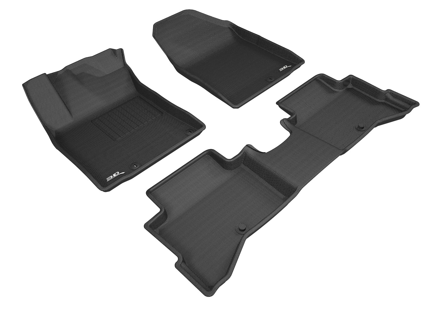 3D KAGU FLOOR MAT 2 ROW SET BLACK