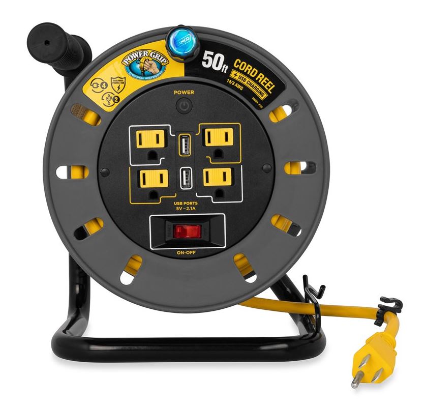 POWERGRIP EXTENSION CORD REEL 50'