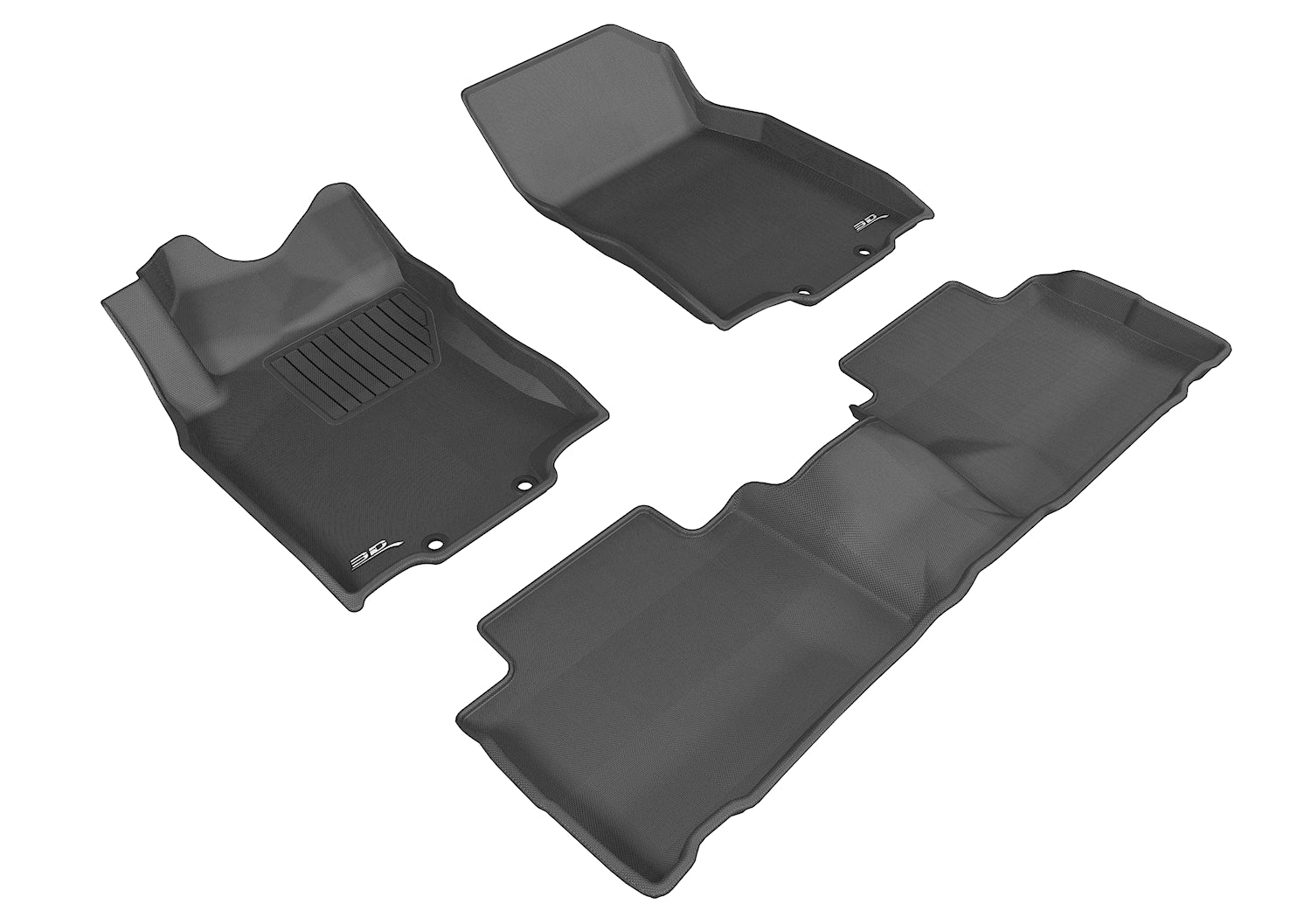 3D KAGU FLOOR MAT 2 ROW SET BLACK