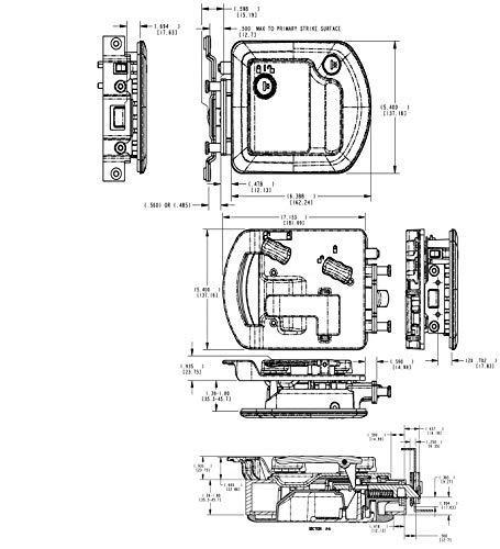 Trimark Entrance Door Lock, Black 060-1650