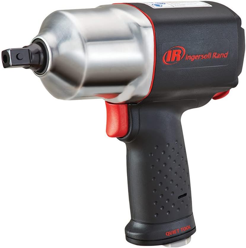 Ingersoll Rand 2135QXPA 1/2" Air Impact Wrench, Quiet, 1100 ft-lb Torque, Friction Ring Retainer, Pistol