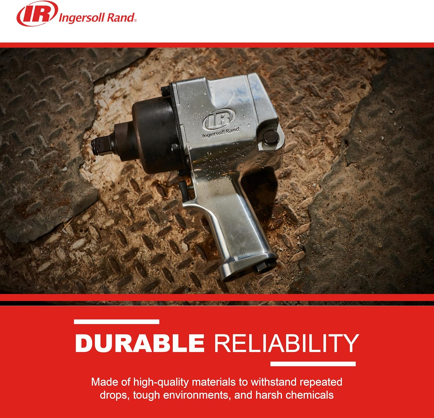 Ingersoll Rand 261 3/4" Air Impact Wrench, Super Duty, 1100 ft-lb Torque, Friction Ring Retainer, Pistol