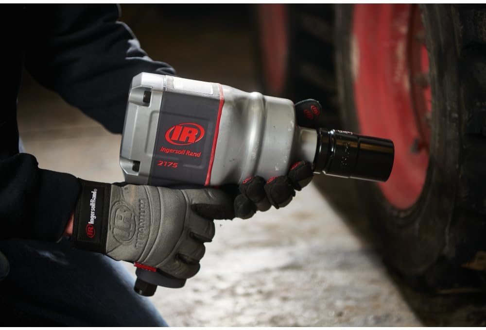 Ingersoll Rand 2175MAX 1" Air Impact Wrench, 2000 ft-lb Torque, Friction Ring-Thru-hole Retainer, Pistol