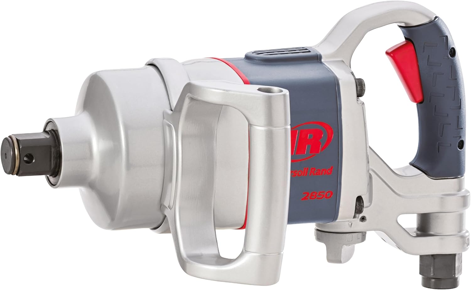 Ingersoll Rand 2850MAX 1" Air Impact Wrench, 2100 ft-lb Torque, Friction Ring-Thru-hole Retainer, D-handle Inside Trigger