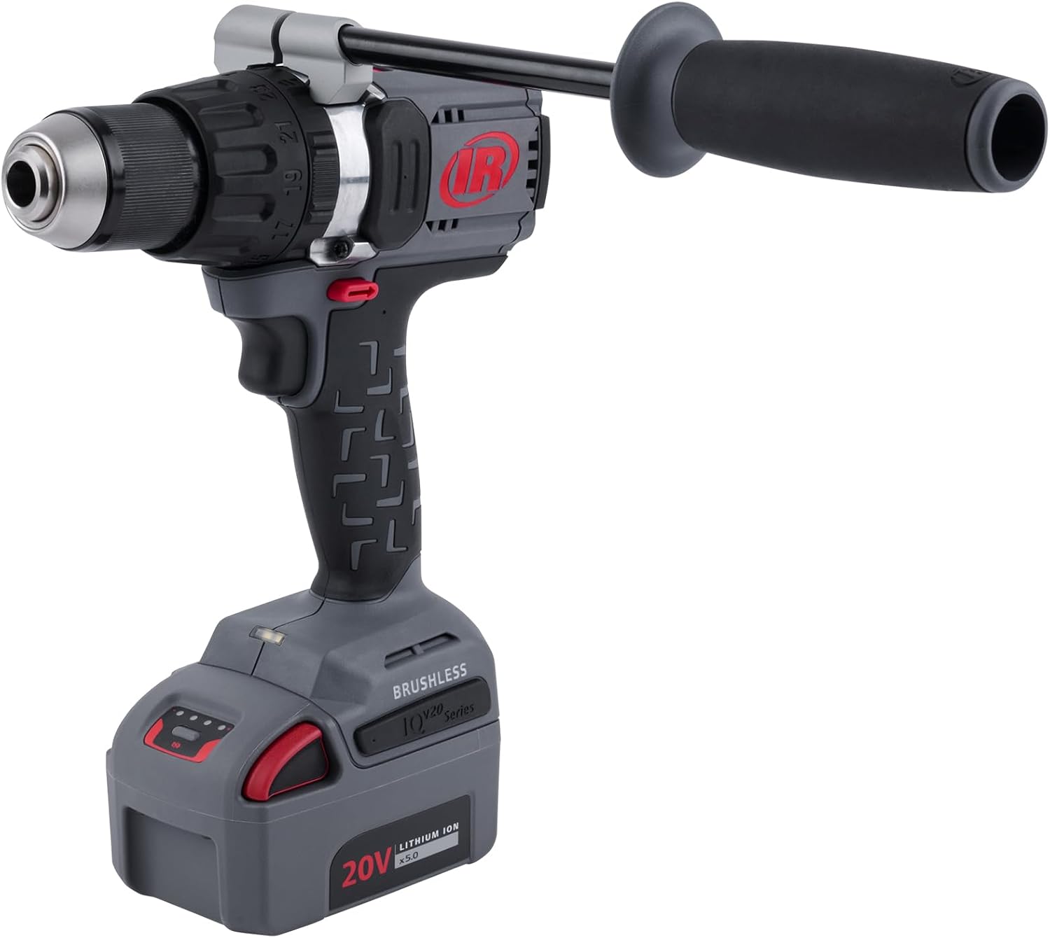 Ingersoll Rand D5241-K22 1/2" 20V Cordless Hammer Drill 2 Battery Kit, 1100 in-lb Torque, Keyless Chuck, Pistol Grip
