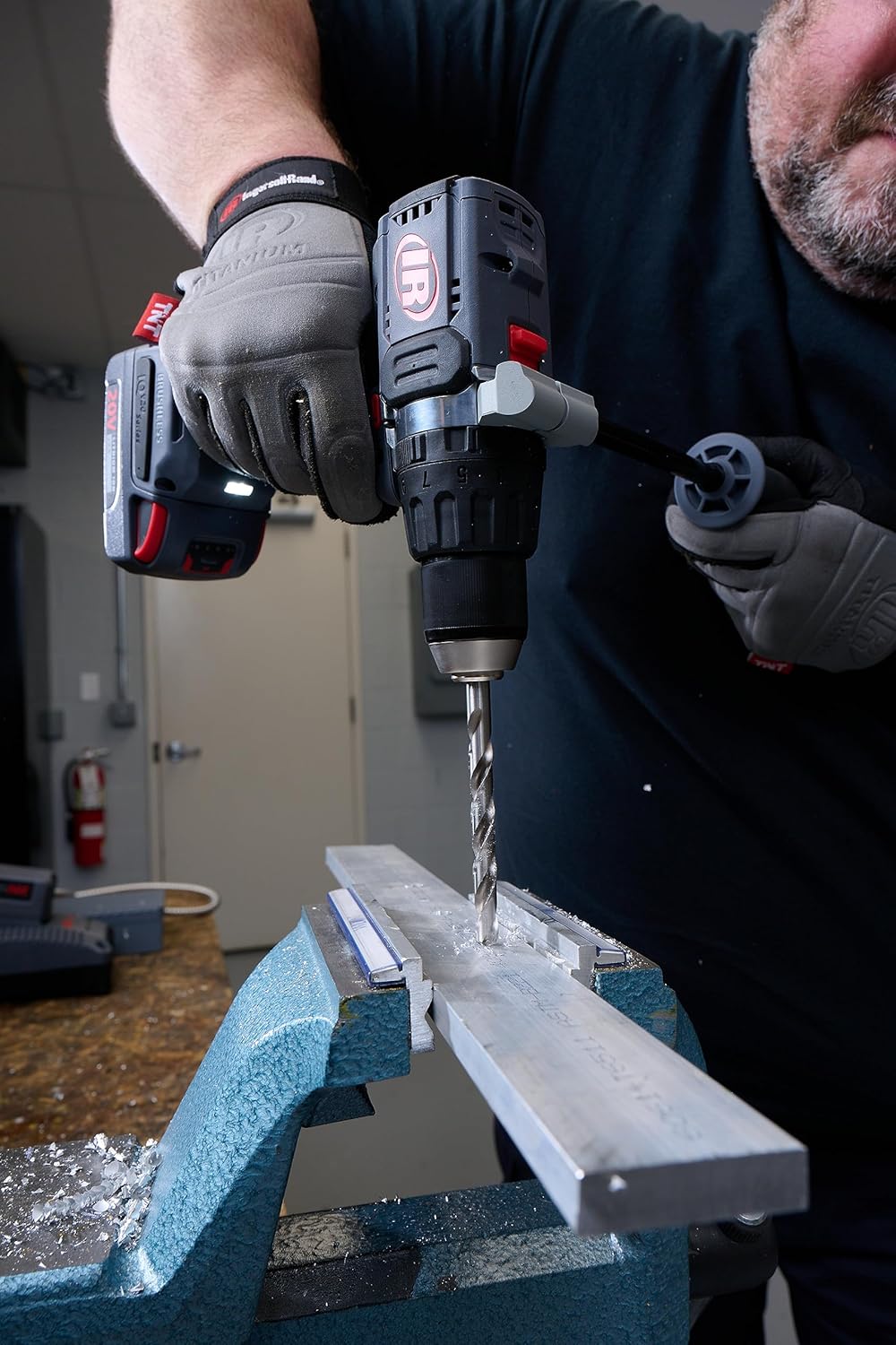 Ingersoll Rand D5241-K22 1/2" 20V Cordless Hammer Drill 2 Battery Kit, 1100 in-lb Torque, Keyless Chuck, Pistol Grip