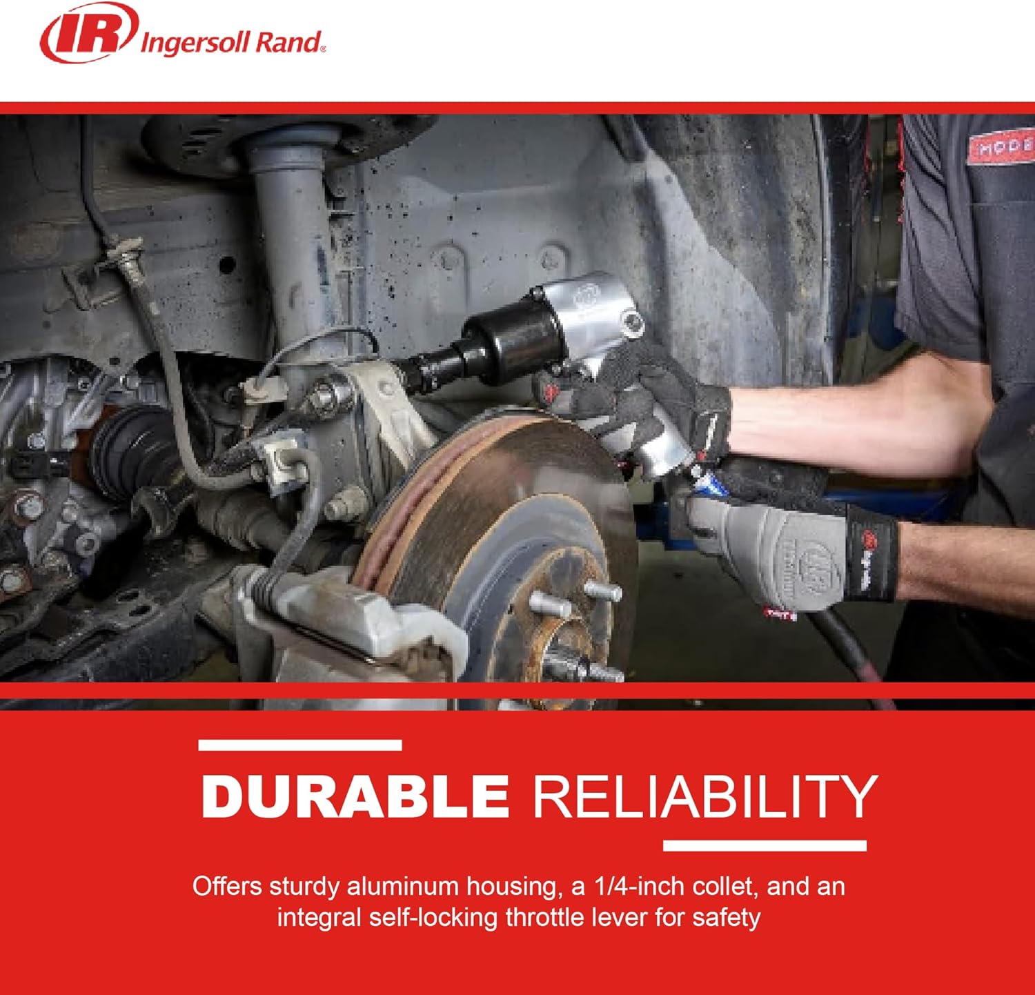 Ingersoll Rand 301B Angle Air Die Grinder, 21,000 RPM, 0.25 HP, 1/4" Collet, Front Exhaust