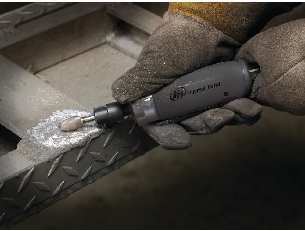 Ingersoll Rand 302B Angle Air Die Grinder, 20,000 RPM, 0.33 HP, 1/4" Collet, Rear Exhaust