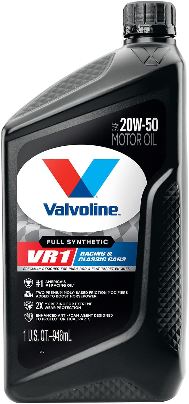 Valvoline Synthetic Racing Oil SAE 20W-50 679082 1 Quart - Case of 6
