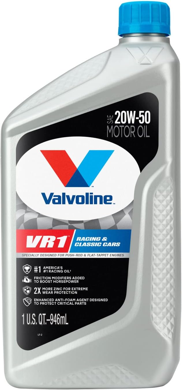 Valvoline VR1 Racing Oil SAE 20W-50 822347 1 Quart - Case of 6