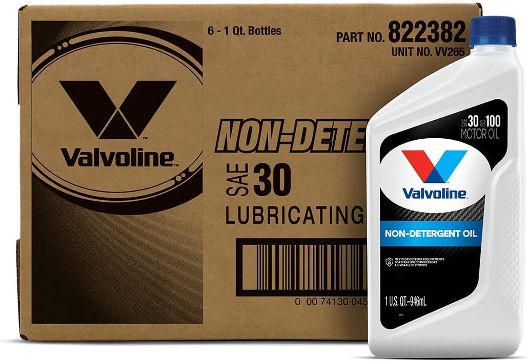 Valvoline Non-Detergent Oil SAE 30 822382 1 Quart - Case Of 6