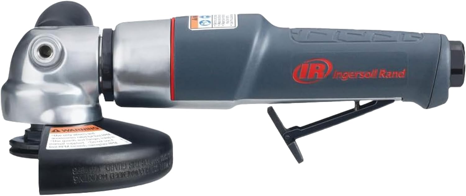 Ingersoll Rand 3445MAX Air Angle Grinder/Cut-off Tool, 4.5" Wheel, 12,000 RPM, 0.88 HP, 5/8"-11 Thread, Rear Exhaust