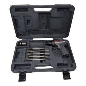 Ingersoll Rand 123MAXK Vibration Reduced Air Hammer 5-Piece Chisel Set, 3530 BPM, 2-5/8" Stroke, Round Shank