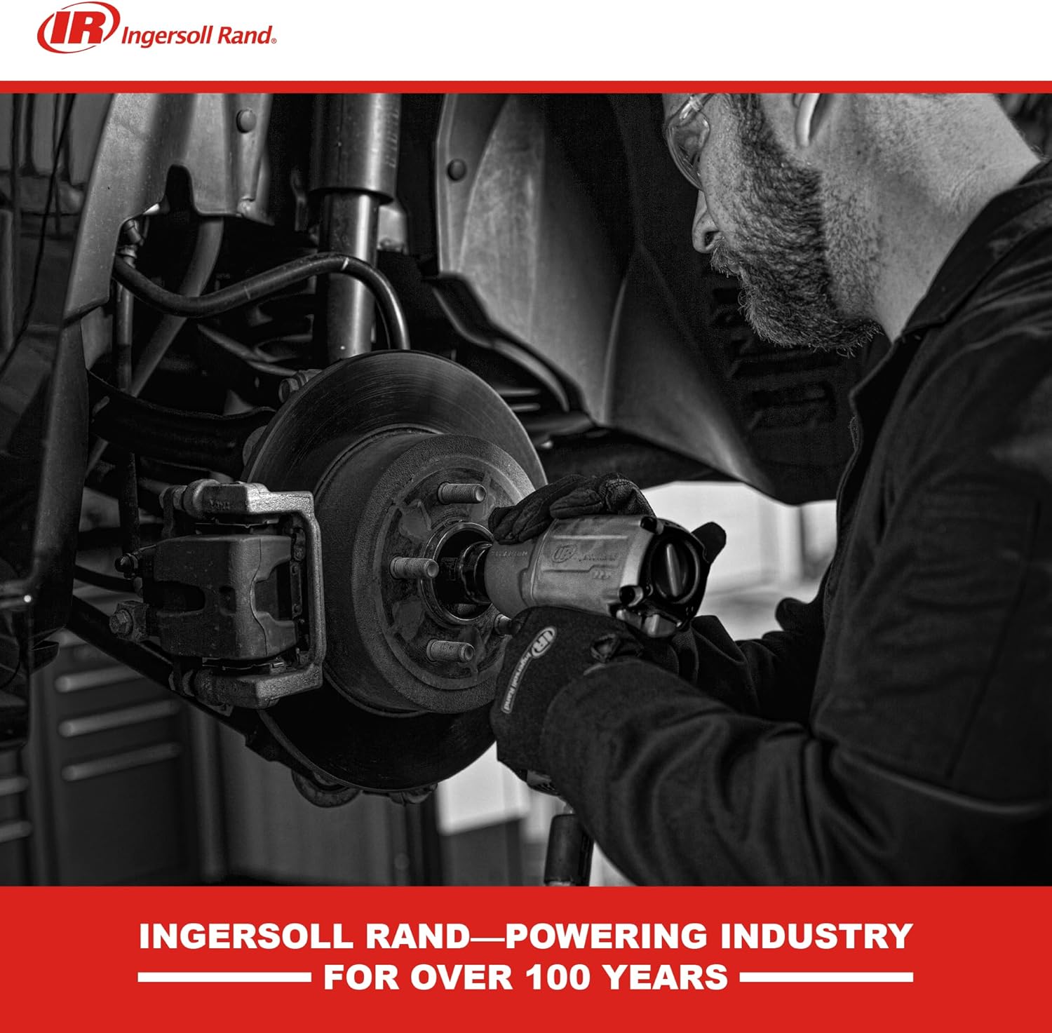 Ingersoll Rand 2235TIMAX 1/2" Air Impact Wrench, 1350 ft-lb Torque, Titanium Hammercase, Friction Ring Retainer, Pistol