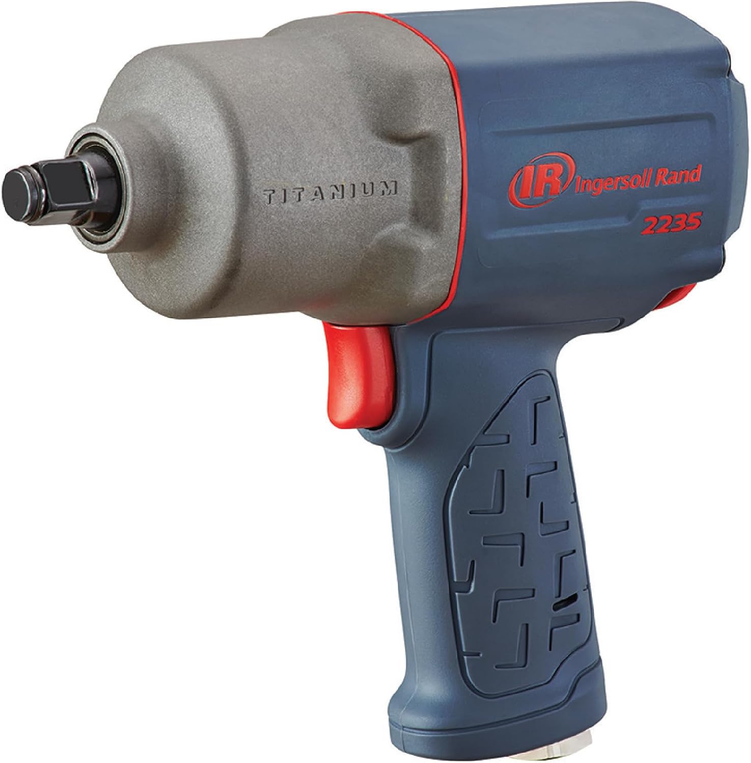 Ingersoll Rand 2235TIMAX 1/2" Air Impact Wrench, 1350 ft-lb Torque, Titanium Hammercase, Friction Ring Retainer, Pistol