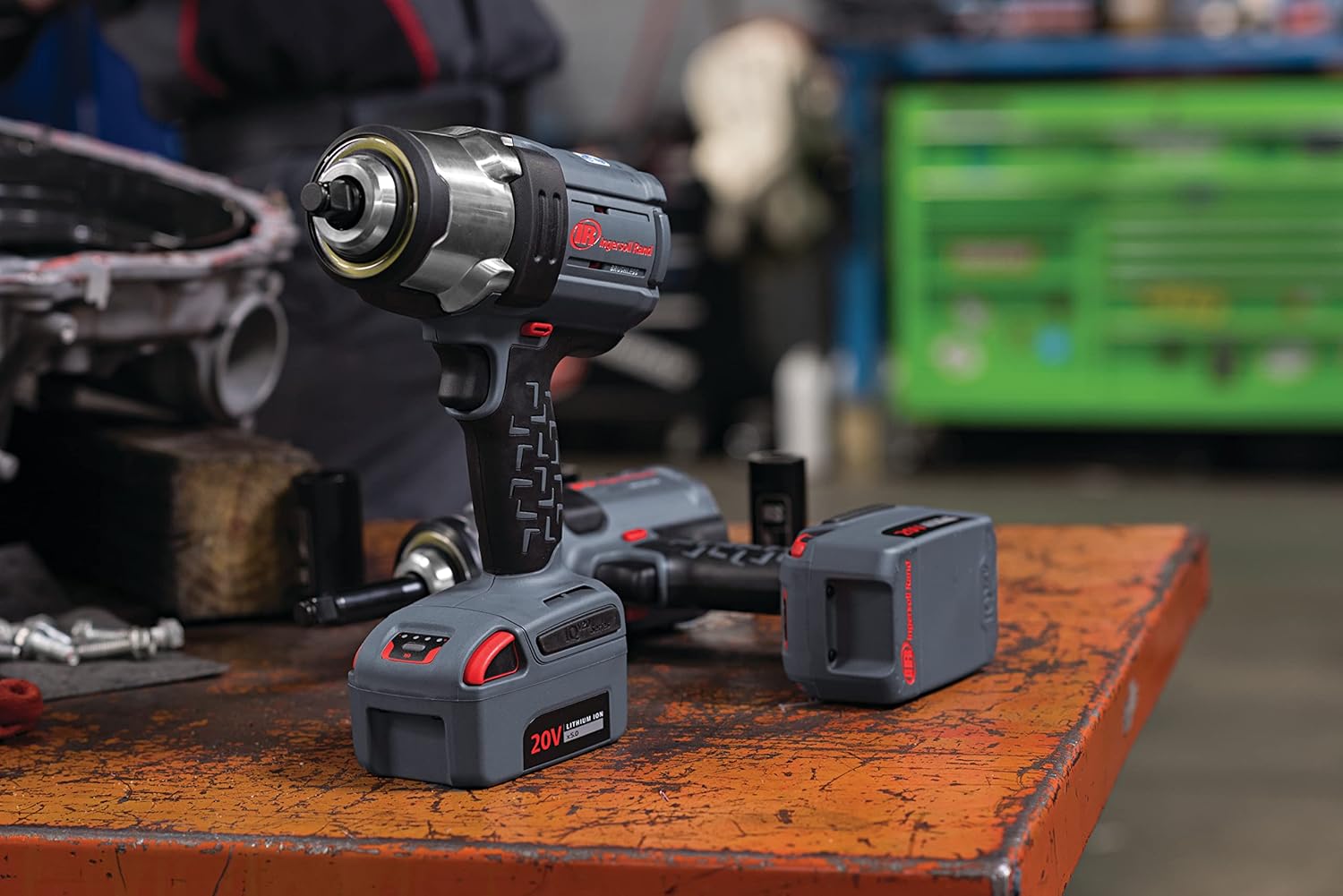 Ingersoll Rand W7152-K12 1/2" 20V Cordless Impact Wrench 1 Battery Kit, 1500 ft-lb Torque, Friction Ring Retainer, Pistol
