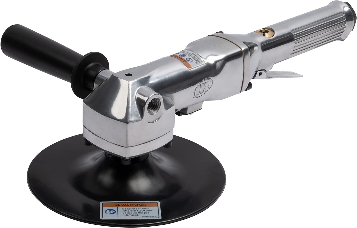 Ingersoll Rand 313-B Air Angle Sander, 7" Composite Pad, 5,000 RPM, 0.5 HP, 5/8"-11 Thread, Side Handle Exhaust