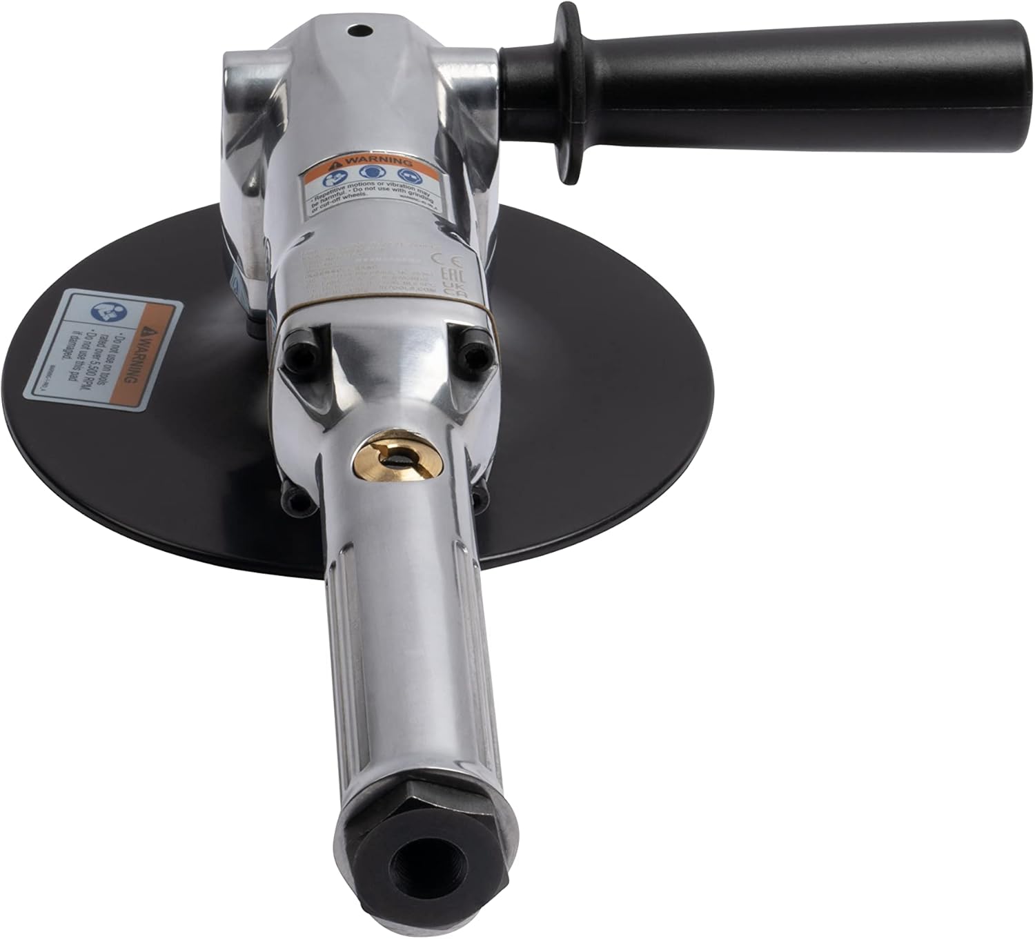 Ingersoll Rand 313-B Air Angle Sander, 7" Composite Pad, 5,000 RPM, 0.5 HP, 5/8"-11 Thread, Side Handle Exhaust