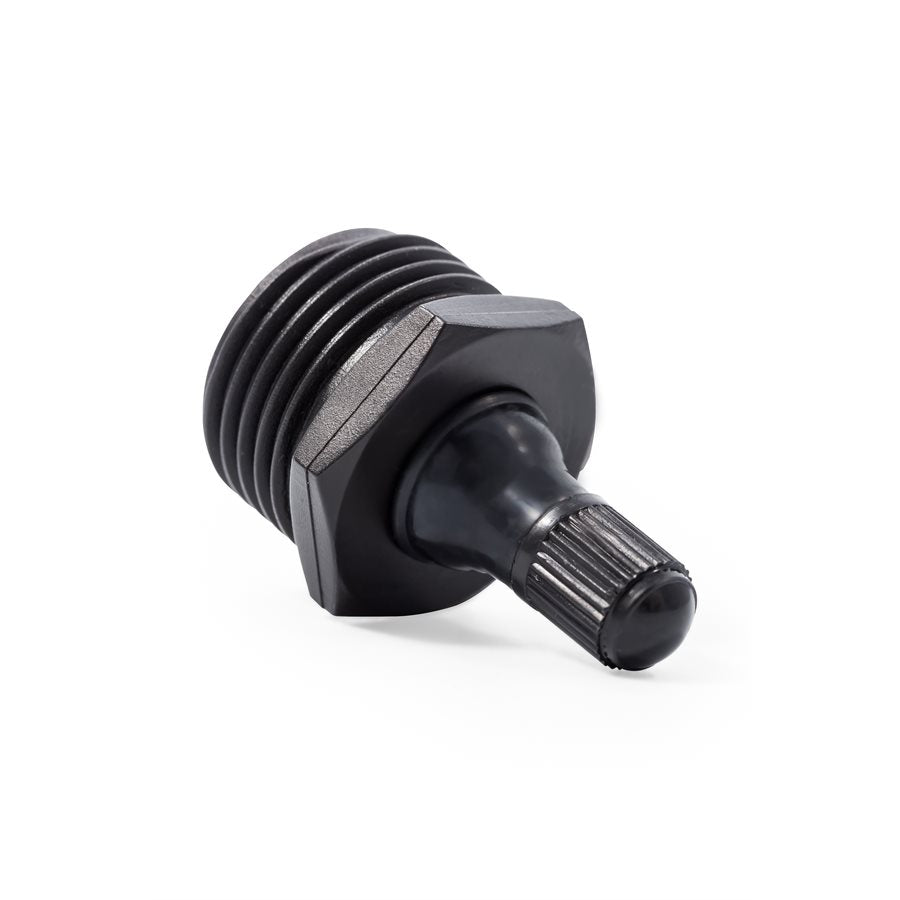 BLOW OUT PLUG PLASTIC W/ VALVE BLK