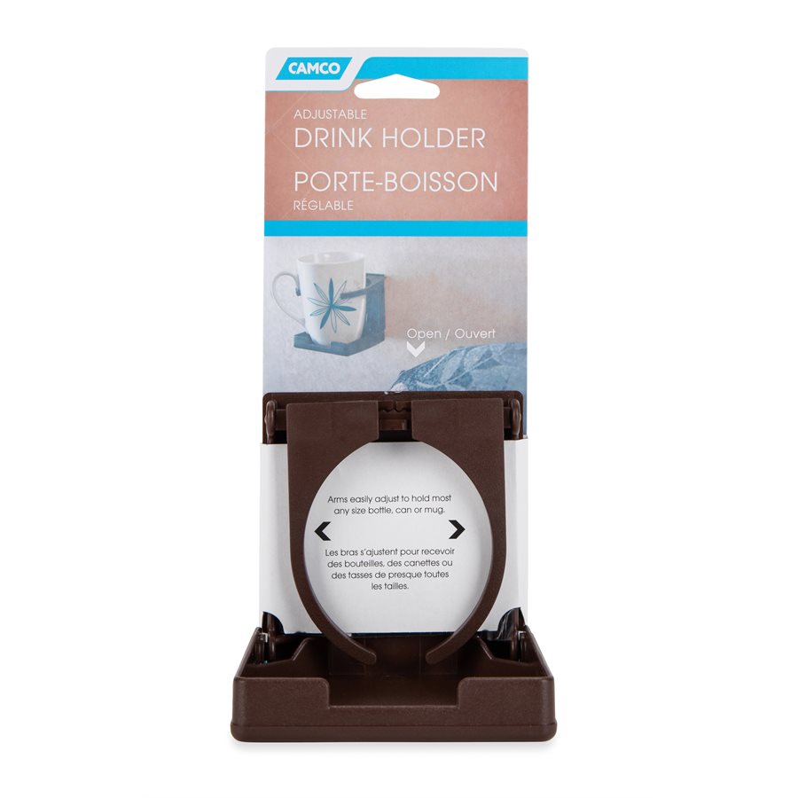 CAMCO ADJUST DRINK HOLDER BROWN