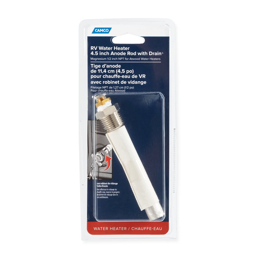 CAMCO ANODE ROD WATER HEATER ATWOOD 1/2' WITH DRAIN
