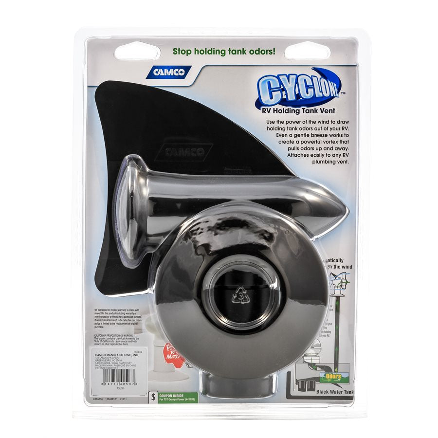 CAMCO CYCLONE VENT COVER BLACK