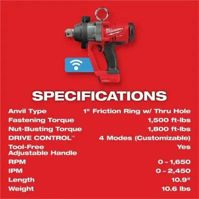 Milwaukee Tool M18 FUEL 1" High Torque Impact Wrench w/ ONE-KEY Kit