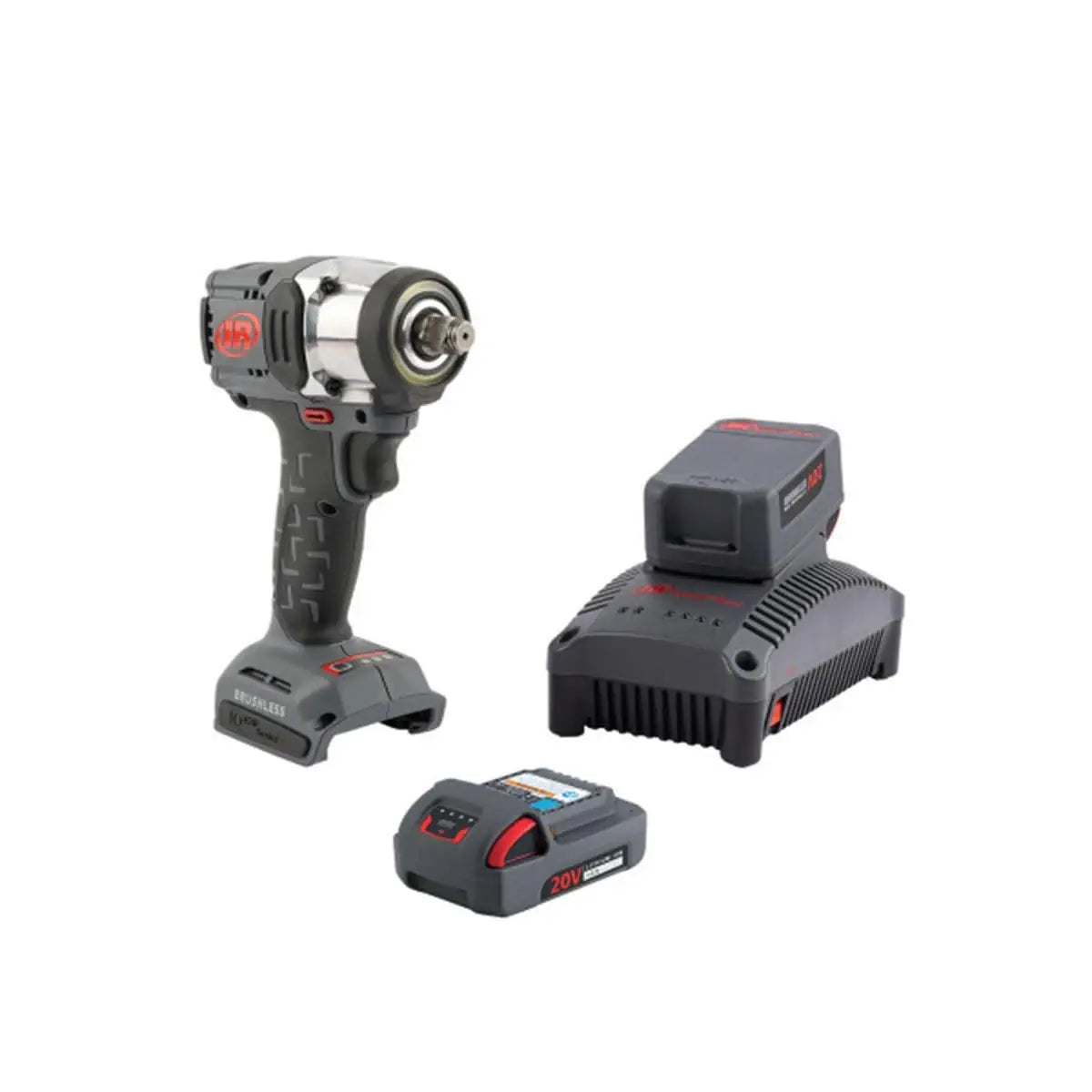Ingersoll Rand 20V 1/2 Cordless Inch Impact Wrench - 2-Battery Kit and Charger