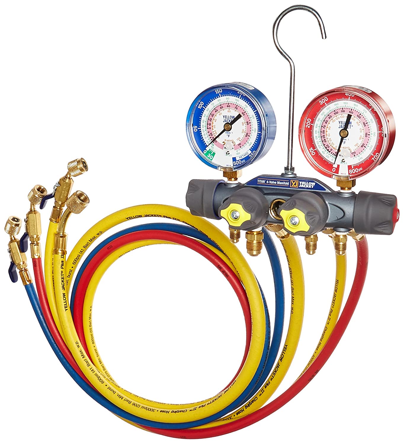 Yellow Jacket 49968 Charging Manifold | Red/Blue