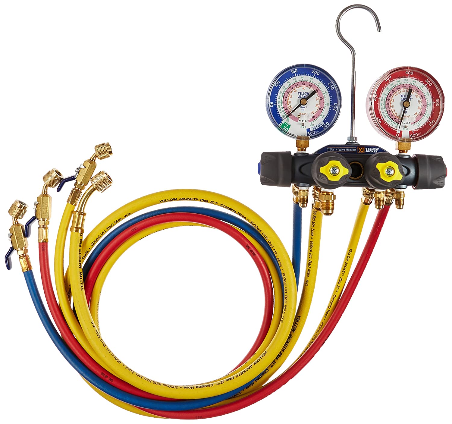 Yellow Jacket 49968 Charging Manifold | Red/Blue