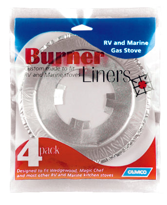 CAMCO 43800 STOVE BURNER LINERS 4 PACK