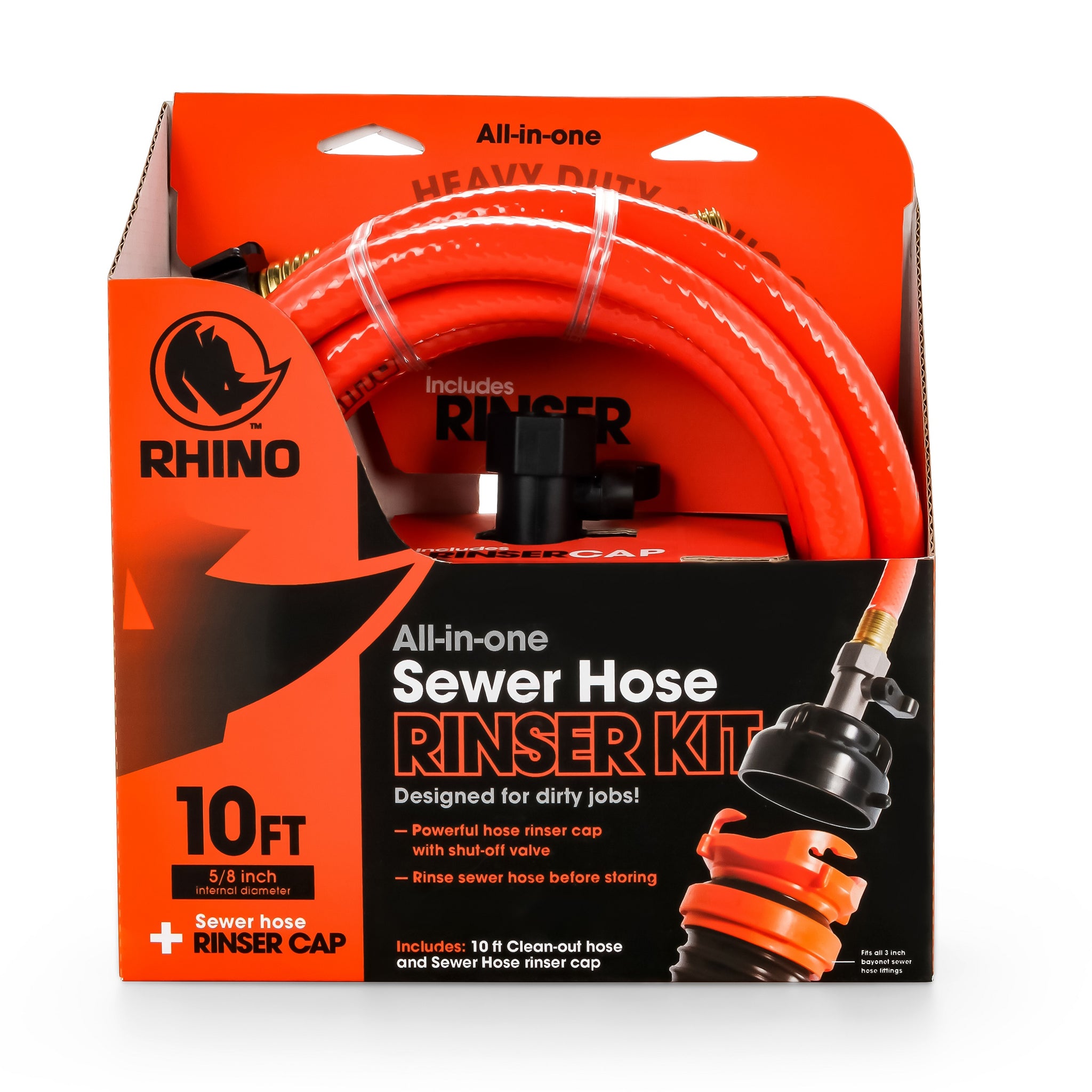 Rhinoflex 10'  Clean Out Hose Syste