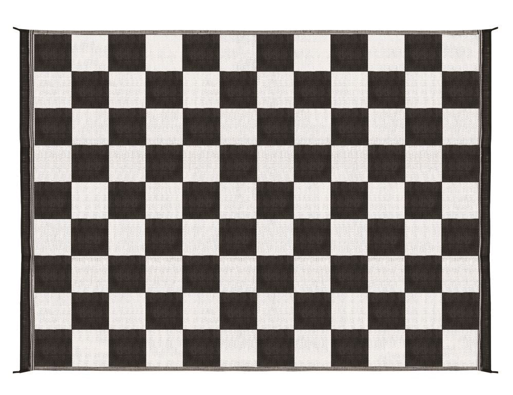 Camco 6'X9' Outdoor Mat-Blk/Wht