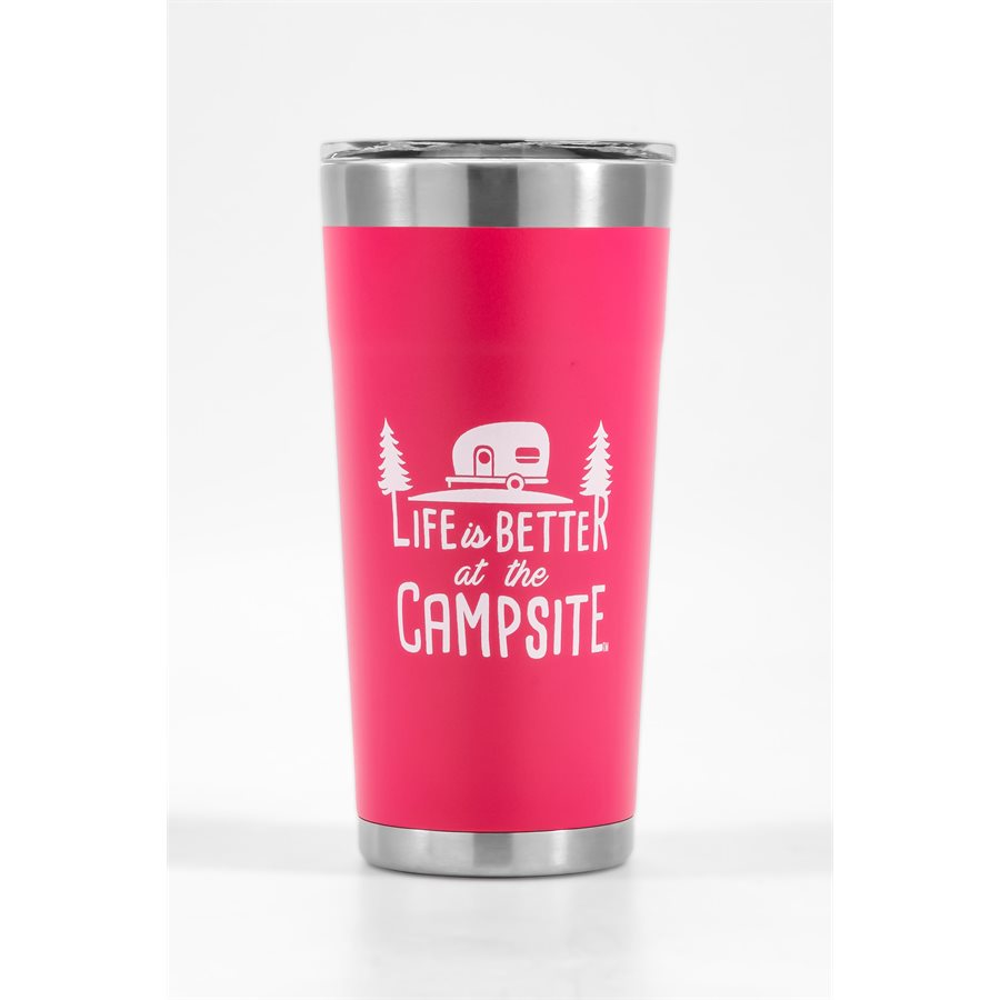 LIFE IS BETTER AT THE CAMPSITE TUMBLER, PAINTED COOL BLUE, 30OZ