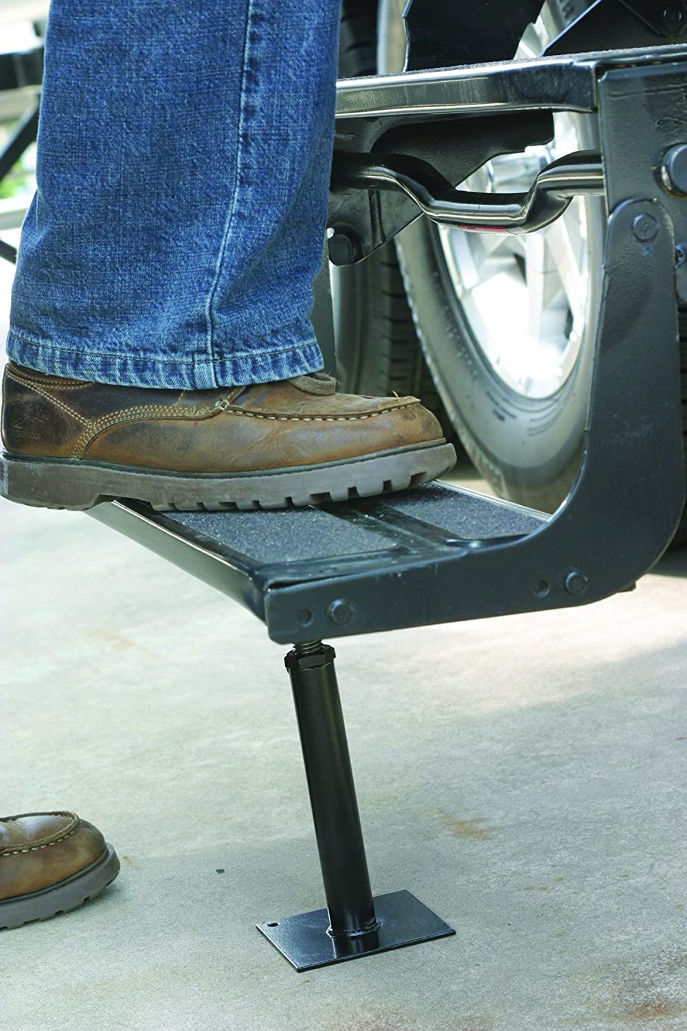 CAMCO 43671 Self Stor RV Step Brace | Provides Additional RV Step Stability | 1,000lb Weight Rating